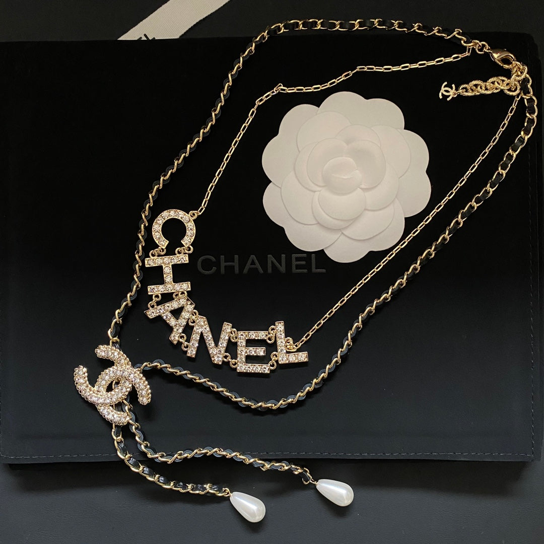 Chanel Crystal Double Necklace – Luxury Designer Jewelry – product image 1