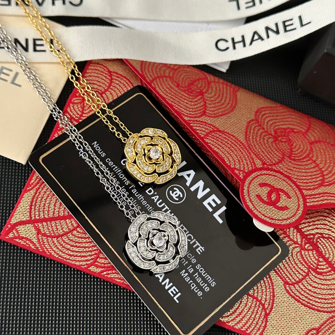 Chanel Crystal Flower Pendant Necklace – Luxury Designer Jewelry – product image 5