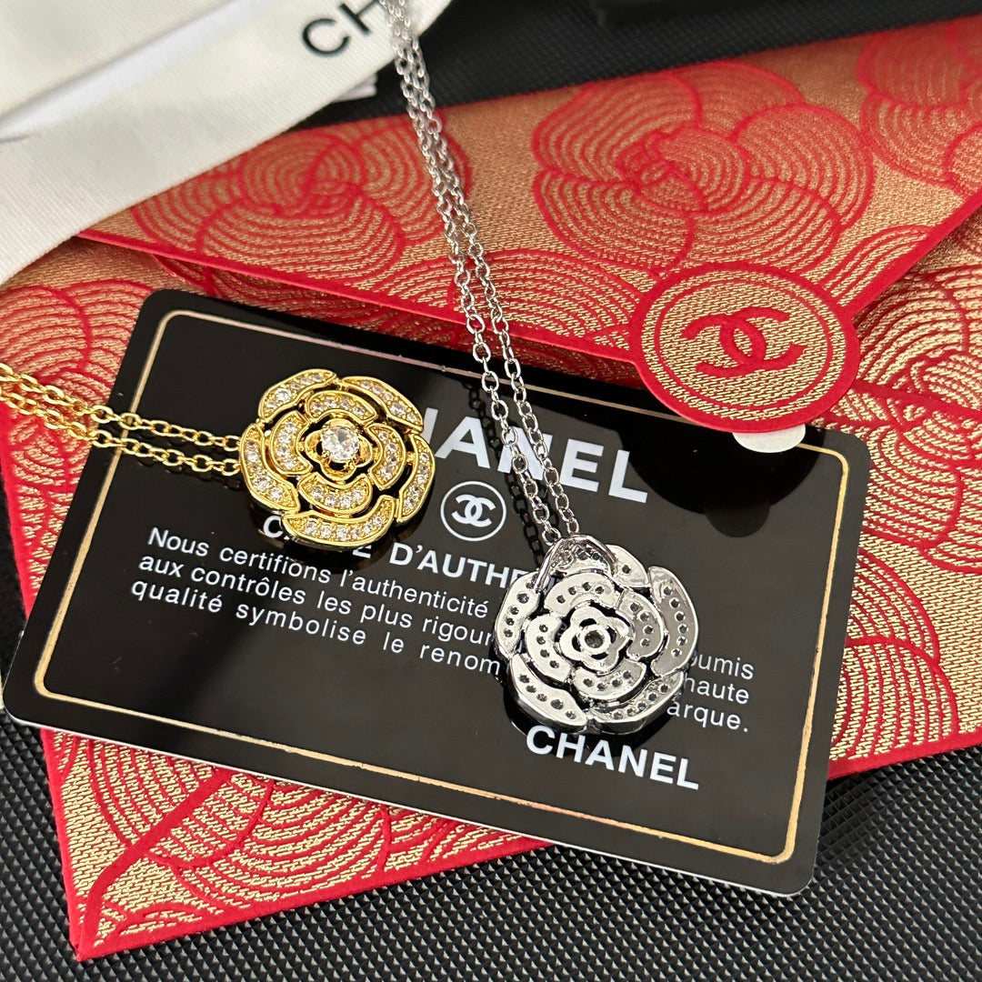 Chanel Crystal Flower Pendant Necklace – Luxury Designer Jewelry – product image 6