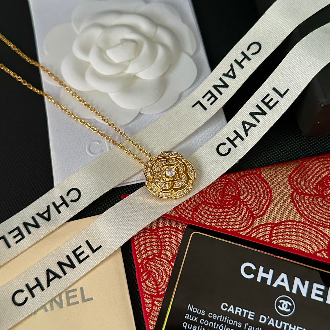 Chanel Crystal Flower Pendant Necklace – Luxury Designer Jewelry – product image 7