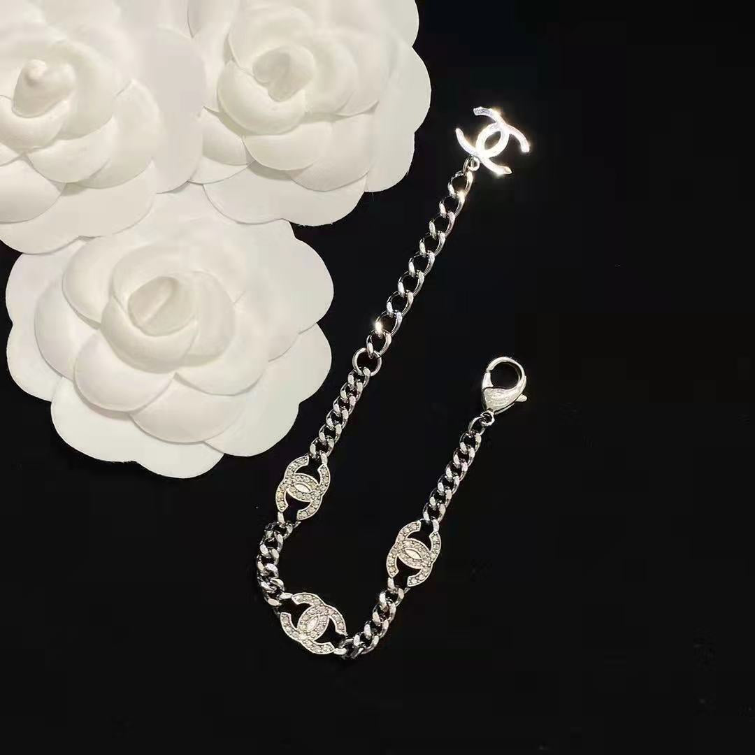 Chanel Crystal Logo Bracelet & Necklace – Luxury Jewelry – product image 8