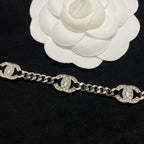 Chanel Crystal Logo Bracelet & Necklace – Luxury Jewelry – product image 11