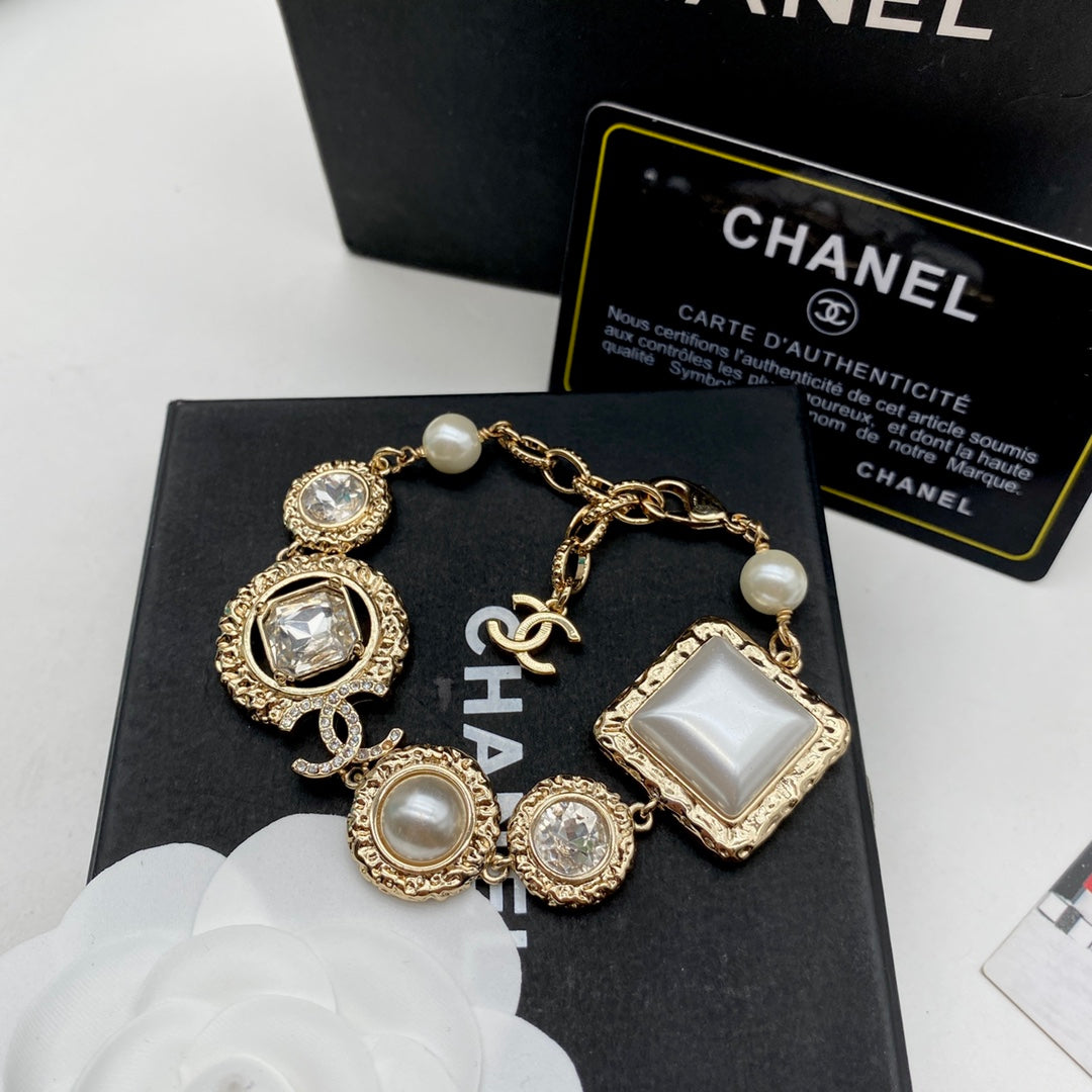 Chanel Crystal Pearl Adjustable Bracelet – Luxury Jewelry – product image 2
