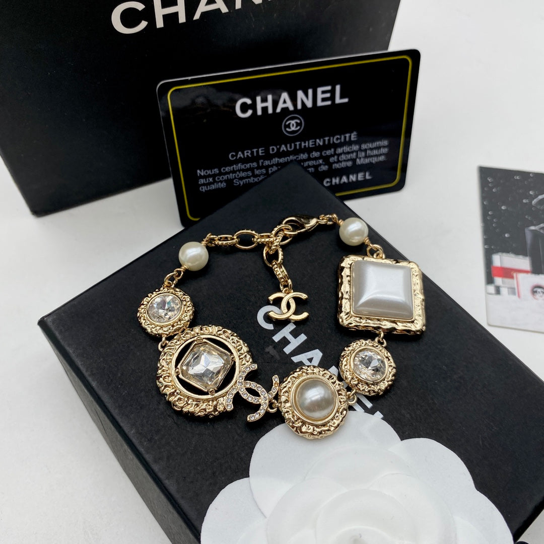 Chanel Crystal Pearl Adjustable Bracelet – Luxury Jewelry – product image 3