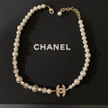 Chanel Crystal Pendant Pearl Necklace – Luxury Designer Jewelry – product image 1