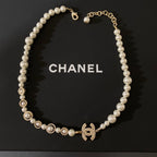 Chanel Crystal Pendant Pearl Necklace – Luxury Designer Jewelry – product image 1
