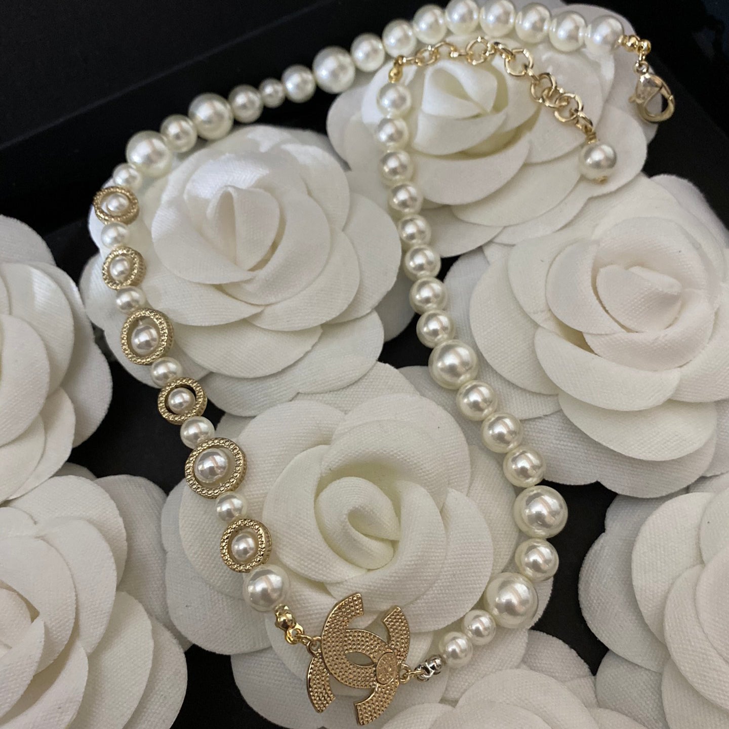Chanel Crystal Pendant Pearl Necklace – Luxury Designer Jewelry – product image 5