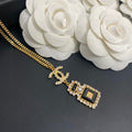 Chanel Crystal Perfume Bottle Necklace – Luxury Designer Jewelry – product image 1