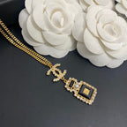 Chanel Crystal Perfume Bottle Necklace – Luxury Designer Jewelry – product image 1