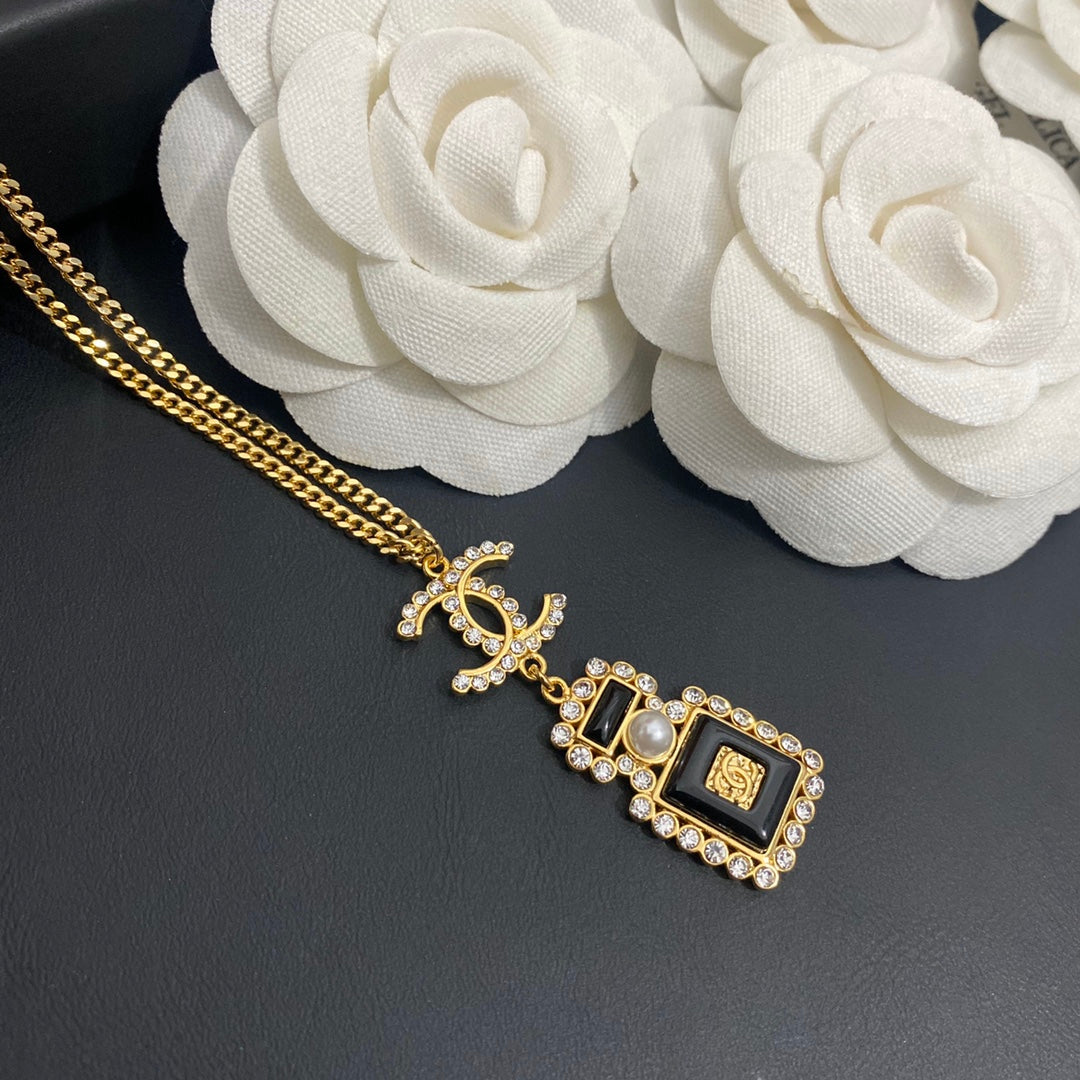 Chanel Crystal Perfume Bottle Necklace – Luxury Designer Jewelry – product image 1
