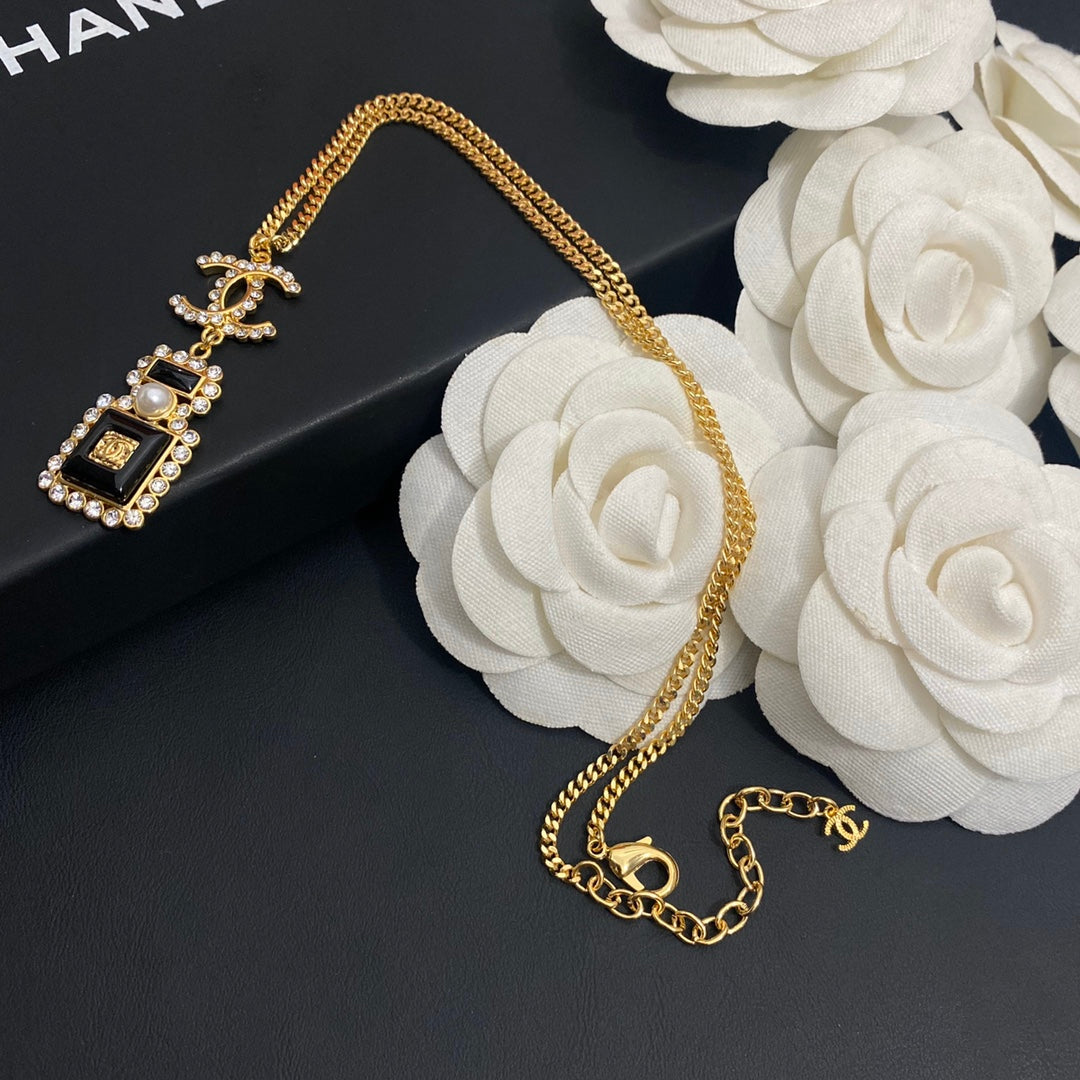 Chanel Crystal Perfume Bottle Necklace – Luxury Designer Jewelry – product image 5