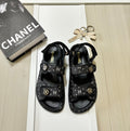 Chanel Denim Round Buckle Velcro Sandals – sandals product image 2
