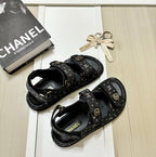 Chanel Denim Round Buckle Velcro Sandals – sandals product image 9