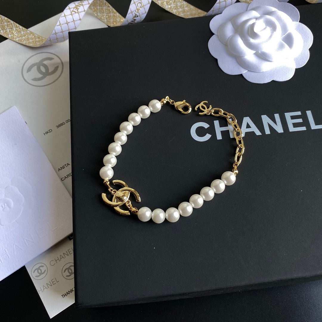 Chanel Double C Pearl Bracelet – Luxury Jewelry – product image 1