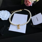 Chanel Double C Pearl Short Necklace – Luxury Designer Jewelry – product image 1