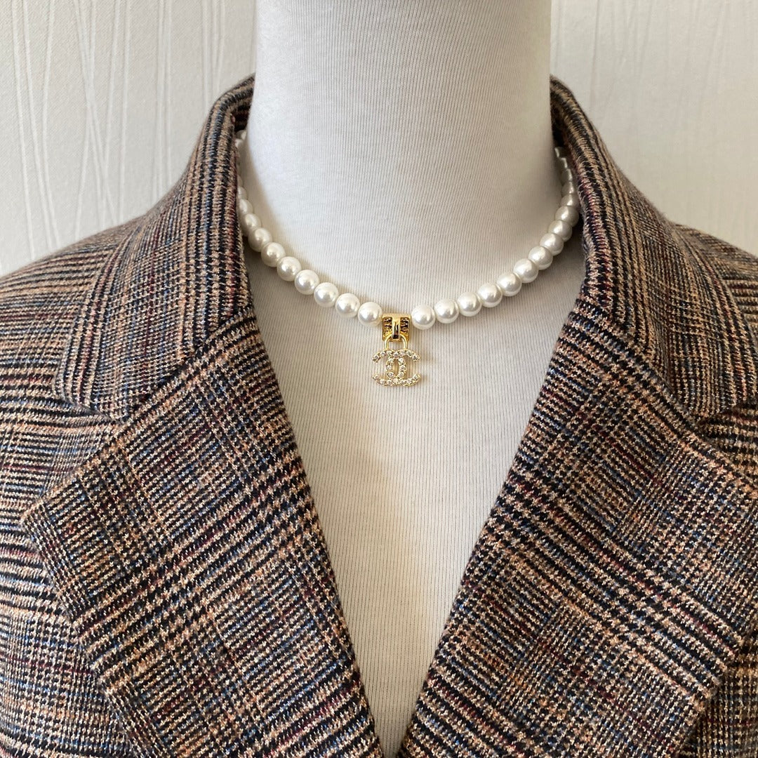 Chanel Double C Pearl Short Necklace – Luxury Designer Jewelry – product image 5