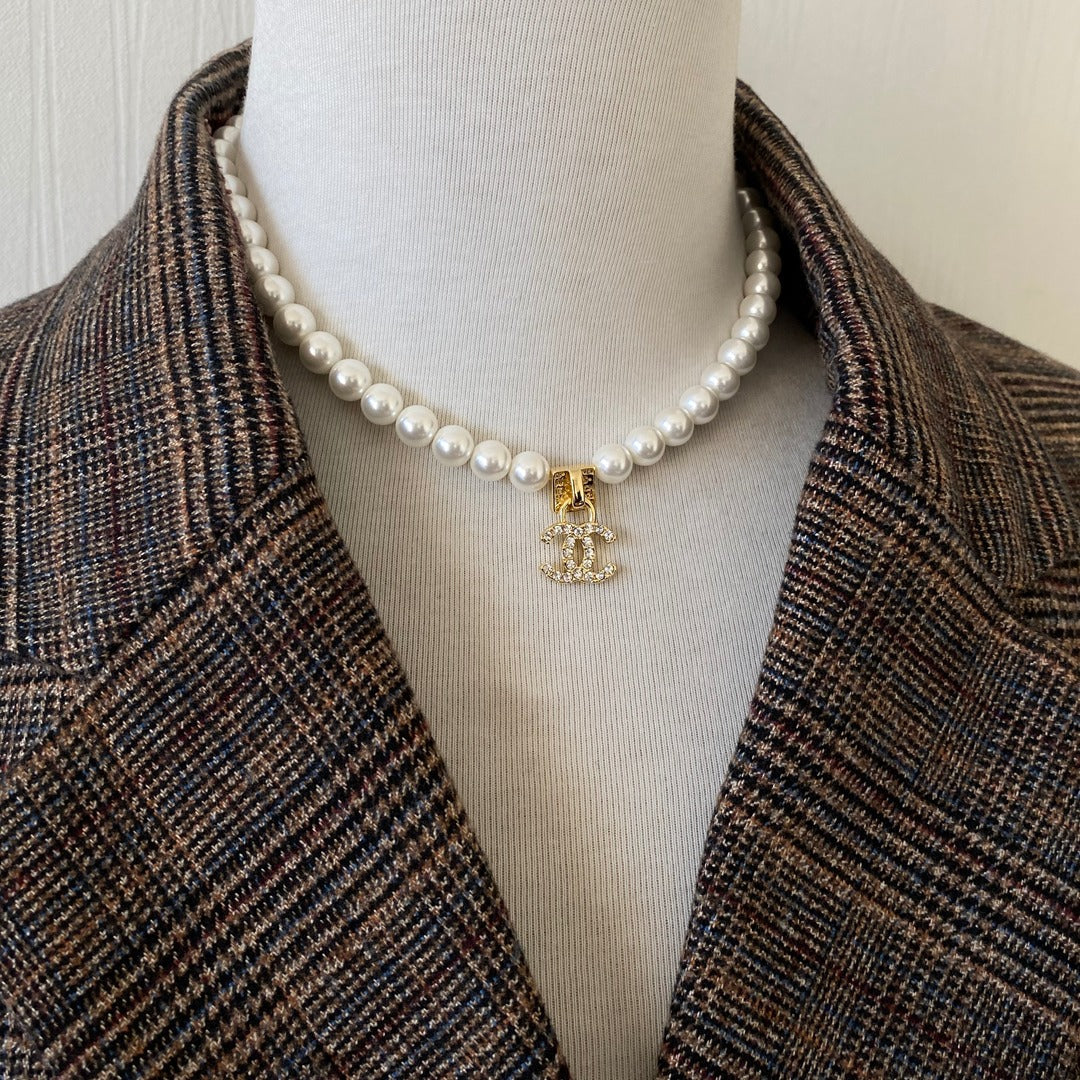 Chanel Double C Pearl Short Necklace – Luxury Designer Jewelry – product image 6