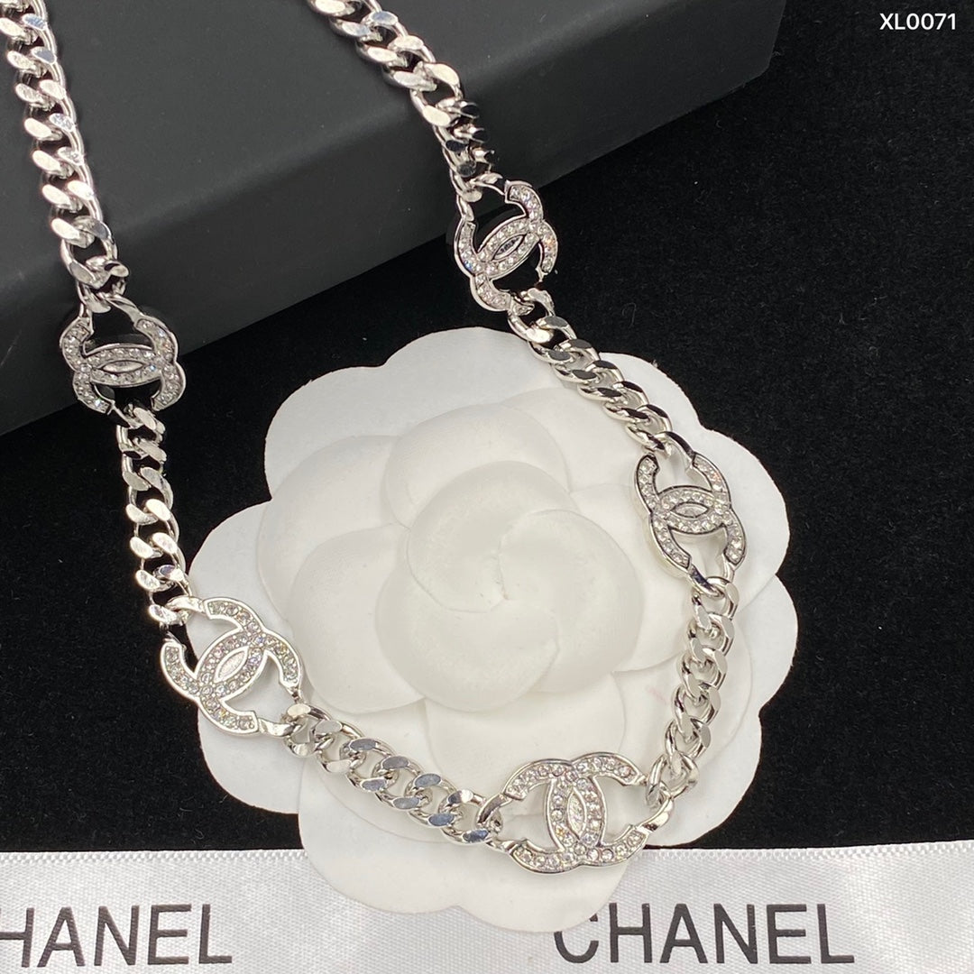 Chanel Double C Zircon Necklace – Luxury Designer Jewelry – product image 3