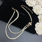 Chanel Double Crown Pearl Necklace – Luxury Designer Jewelry – product image 2