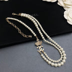 Chanel Double Crown Pearl Necklace – Luxury Designer Jewelry – product image 4