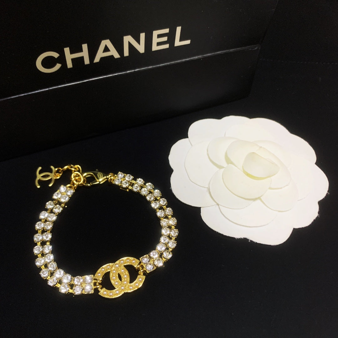 Chanel Double Crystal Adjustable Bracelet – Luxury Jewelry – product image 1