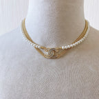 Chanel Double Gold-Tone Pearl Necklace – Luxury Designer Jewelry – product image 4