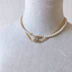 Chanel Double Gold-Tone Pearl Necklace – Luxury Designer Jewelry – product image 5