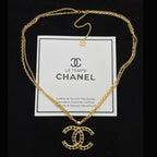 Chanel Double Layer Hollow Pendant Necklace – Luxury Designer Jewelry – product image 2