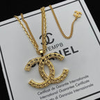 Chanel Double Layer Hollow Pendant Necklace – Luxury Designer Jewelry – product image 3