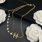 Chanel Double Pearl Leather Chain Necklace – Luxury Designer Jewelry – product image 5