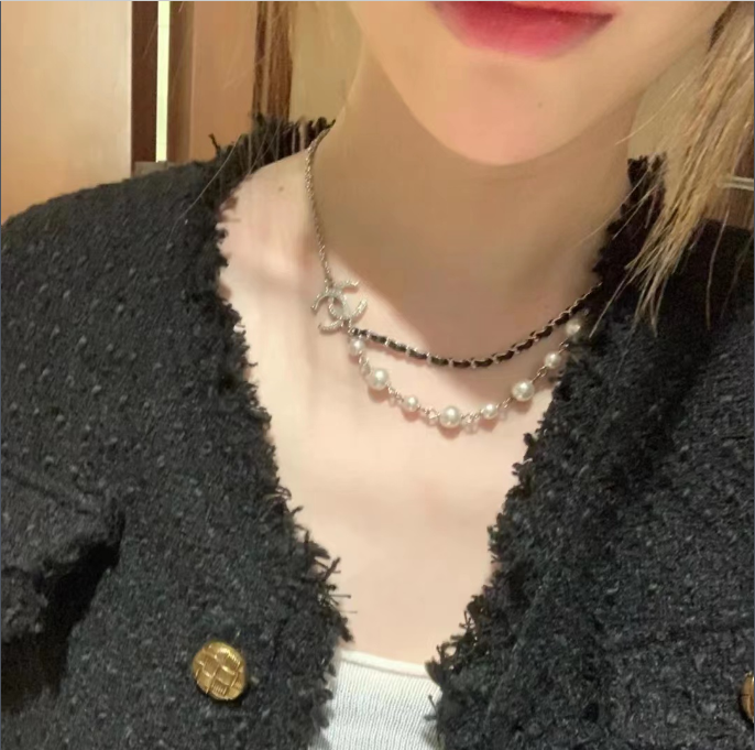 Chanel Double Pearl Leather Chain Necklace – Luxury Designer Jewelry – product image 6