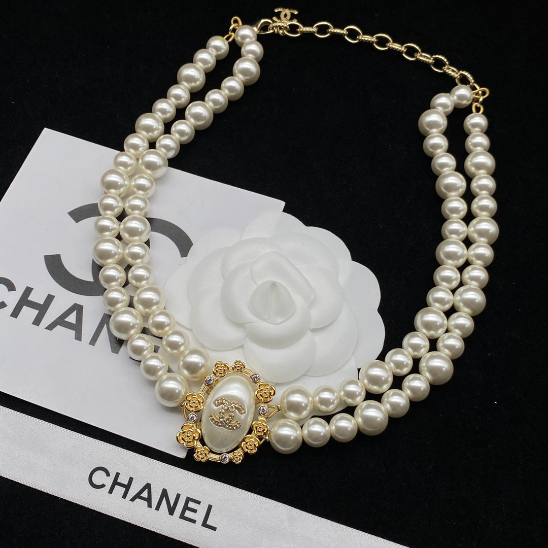 Chanel Double Pearl Necklace – Luxury Designer Jewelry – product image 1