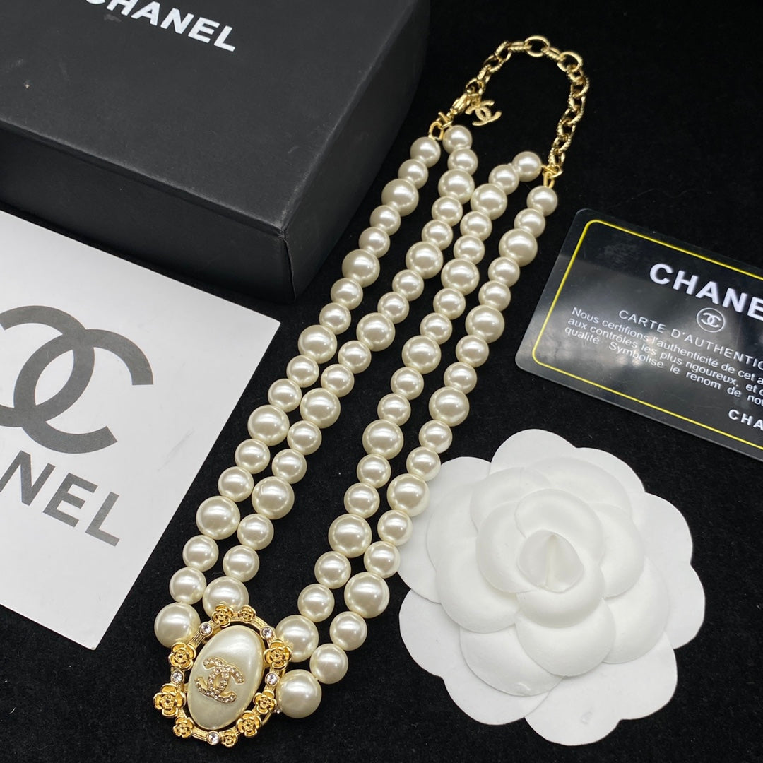 Chanel Double Pearl Necklace – Luxury Designer Jewelry – product image 2