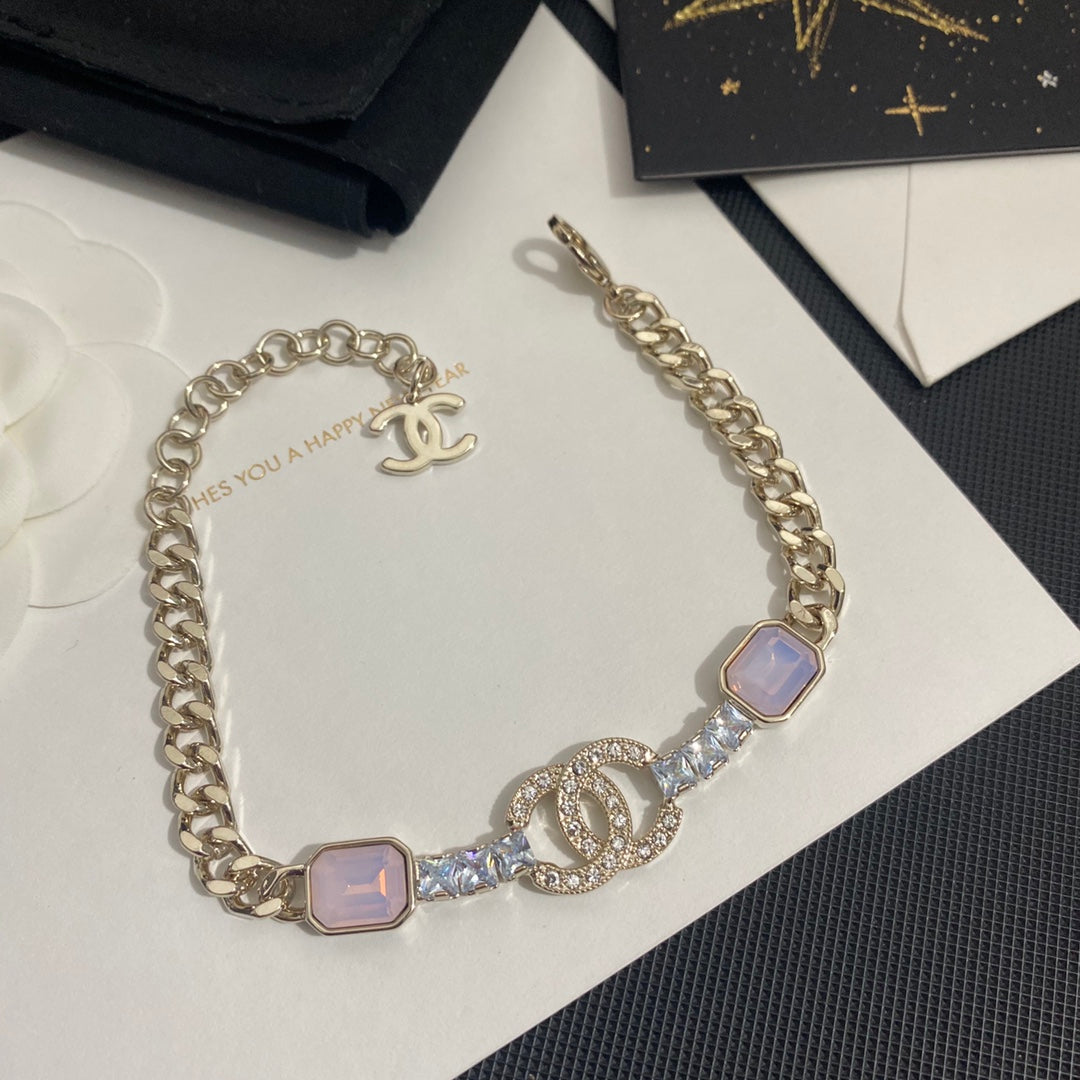 Chanel Fantasy Purple Crystal Pendant Bracelet – Luxury Jewelry – product image 1