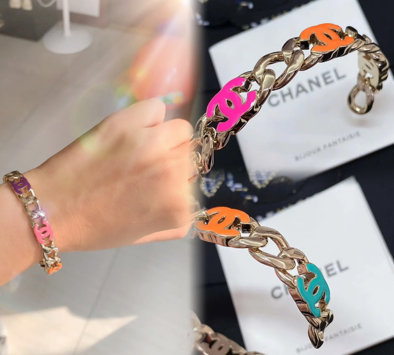 Chanel Five-Color Open Bracelet – Luxury Jewelry – product image 2