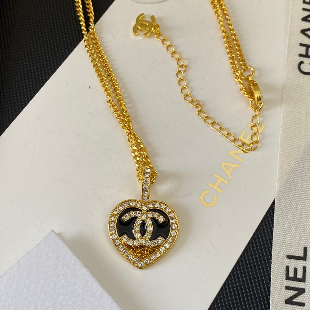 Chanel Glitter Heart Necklace – Luxury Designer Jewelry – product image 4