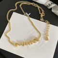 Chanel Gold Letter Necklace – Luxury Designer Jewelry – product image 1