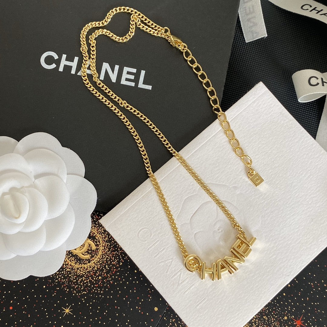 Chanel Gold Letter Necklace – Luxury Designer Jewelry – product image 2
