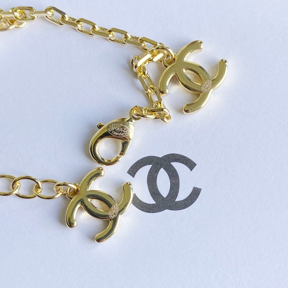 Chanel Gold Logo Pearl Charm Bracelet – Luxury Jewelry – product image 5