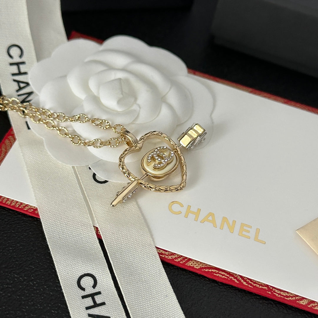Chanel Heart and Arrow Crystal Necklace – Luxury Designer Jewelry – product image 3