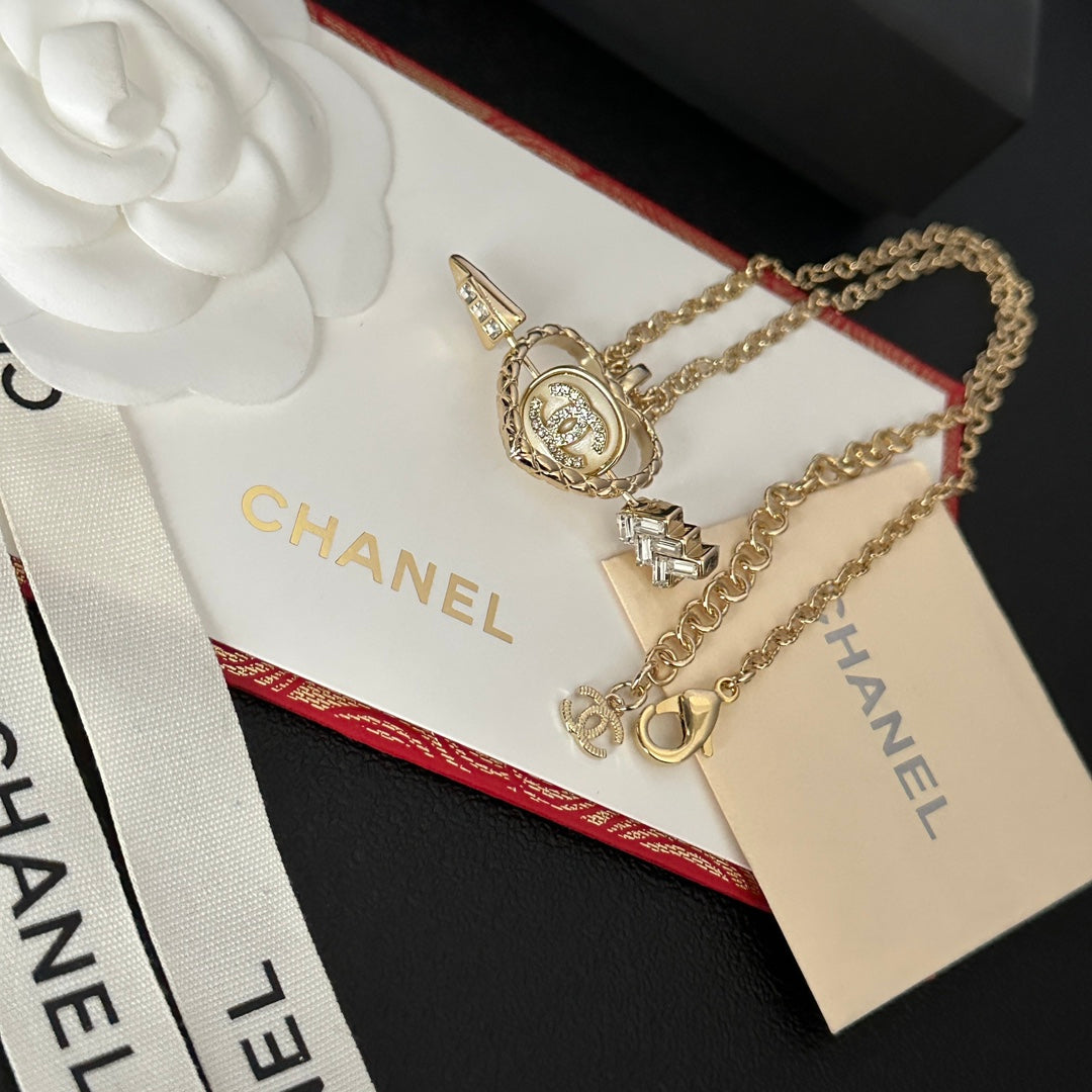 Chanel Heart and Arrow Crystal Necklace – Luxury Designer Jewelry – product image 4