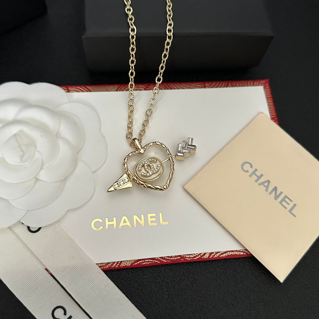 Chanel Heart and Arrow Crystal Necklace – Luxury Designer Jewelry – product image 5