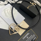 Chanel Heart Cutout Leather Necklace – Luxury Designer Jewelry – product image 2