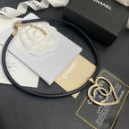 Chanel Heart Cutout Leather Necklace – Luxury Designer Jewelry – product image 5