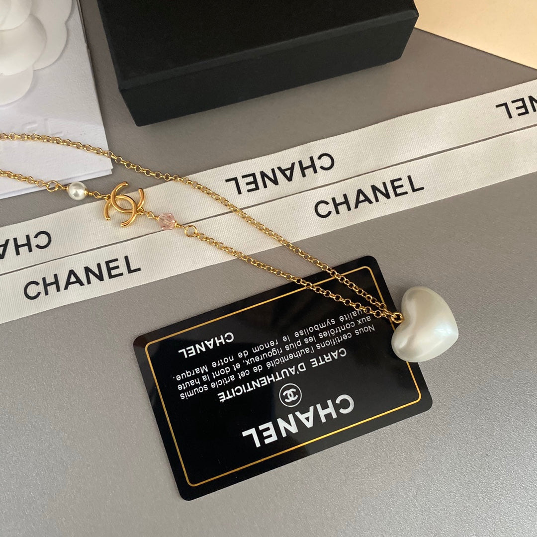Chanel Heart Pearl Pendant Necklace – Luxury Designer Jewelry – product image 2