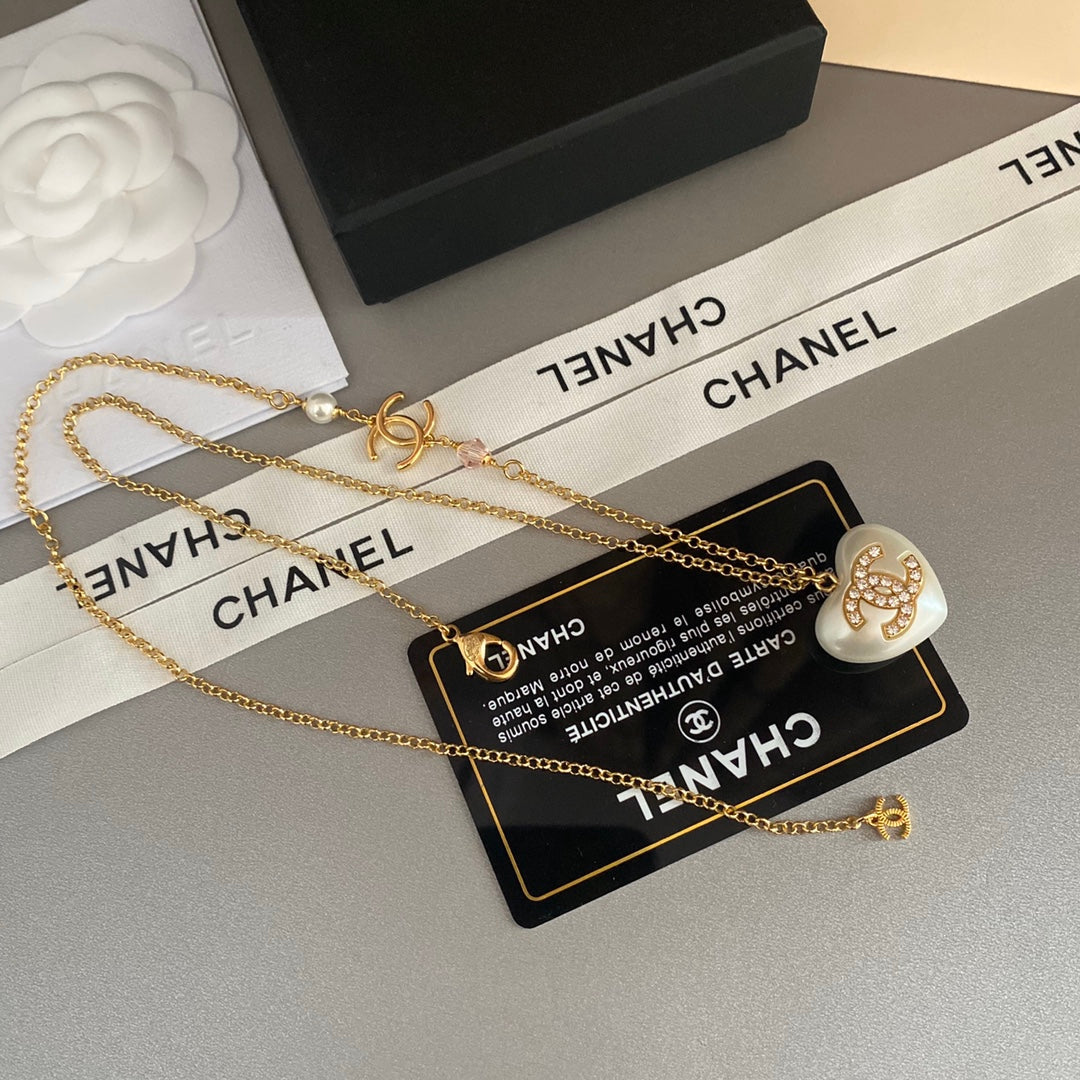 Chanel Heart Pearl Pendant Necklace – Luxury Designer Jewelry – product image 3