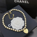 Chanel Heart Pendant Pearl Necklace – Luxury Designer Jewelry – product image 2
