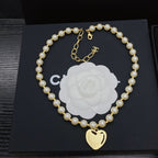 Chanel Heart Pendant Pearl Necklace – Luxury Designer Jewelry – product image 4