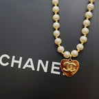 Chanel Heart Pendant Pearl Necklace – Luxury Designer Jewelry – product image 7