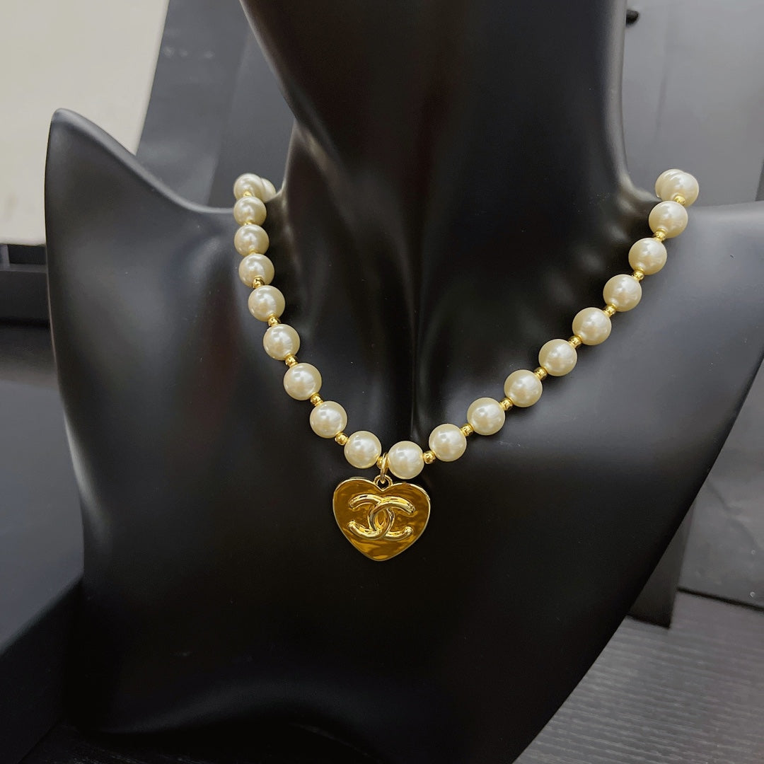 Chanel Heart Pendant Pearl Necklace – Luxury Designer Jewelry – product image 8